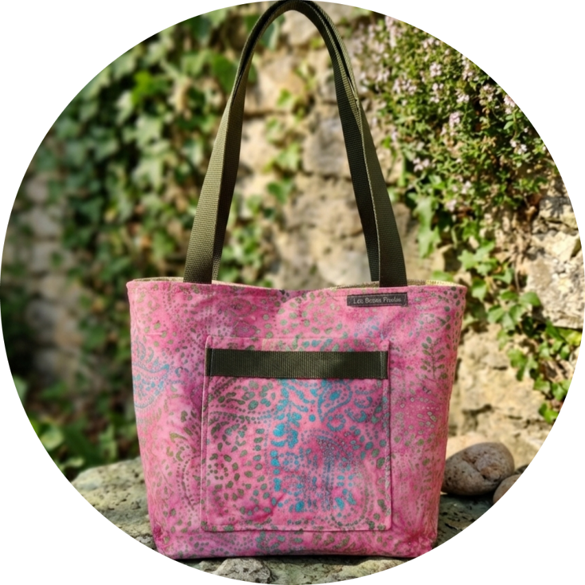 sac shopping fait main en toile de jute de café recyclé unique les belles poules