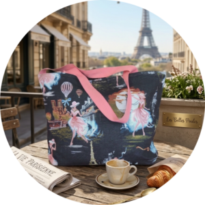 sac shopping fait main en toile de jute de café recyclé unique les belles poules