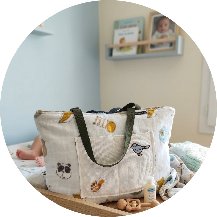 sac shopping fait main en toile de jute de café recyclé unique les belles poules