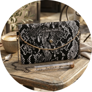 pochette fait main en toile de jute recyclée