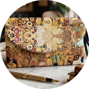 pochette fait main en toile de jute recyclée
