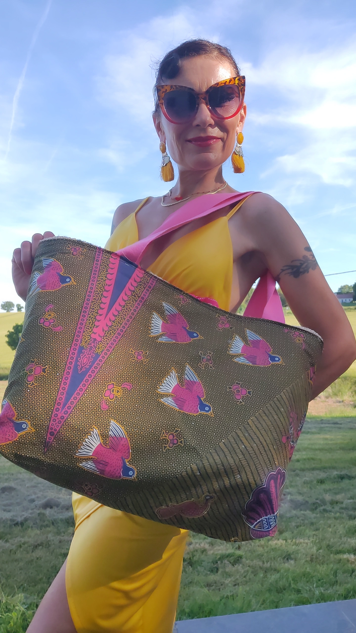 SAC EN TOILE DE SISAL DE CAFE RECYCLE FAIT MAIN UNIQUE LES BELLES POULES