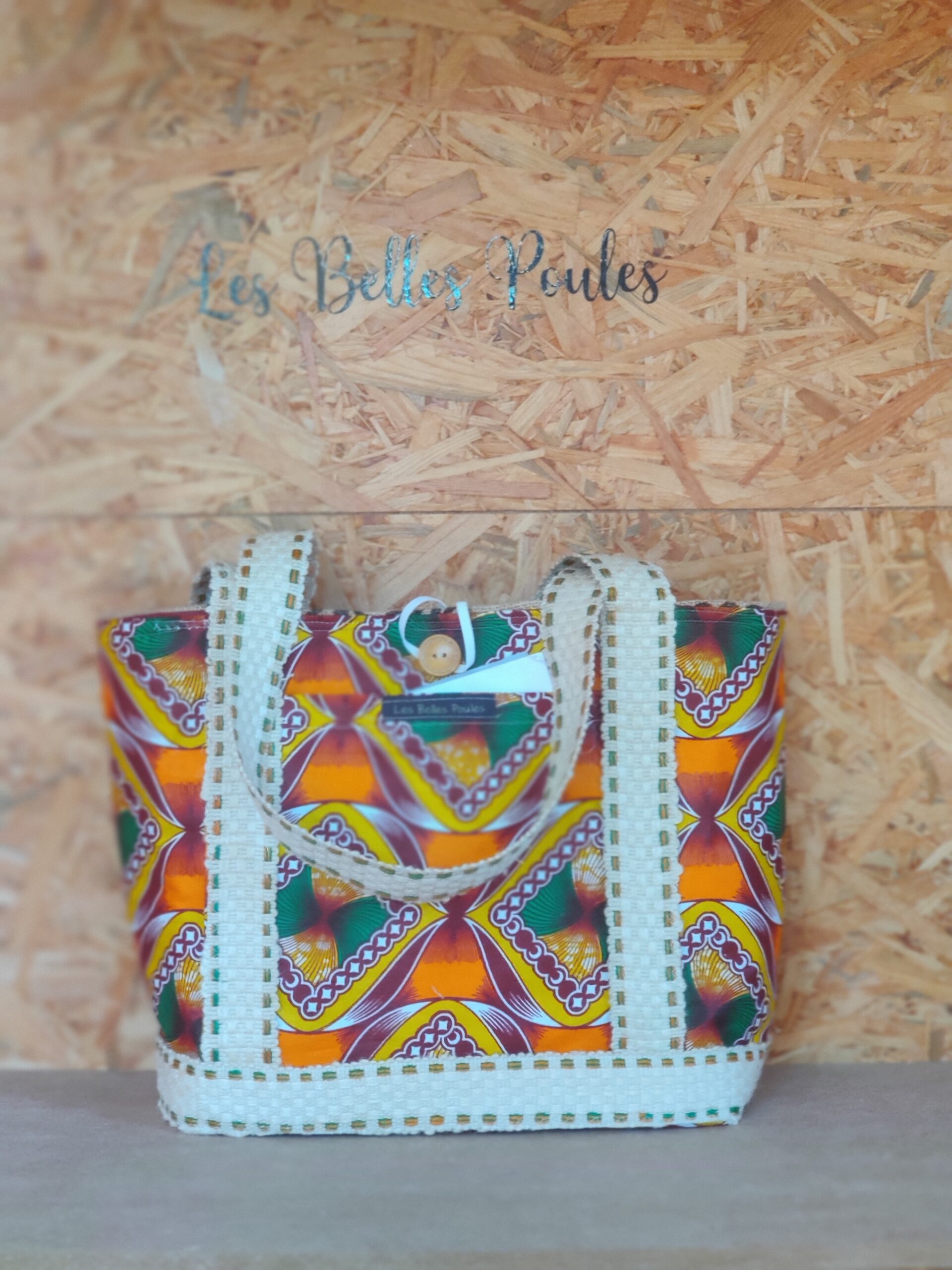 SAC A MAIN EN TOILE DE JUTE DE CAFE RECYCLE FAIT MAIN ET UNIQUE LES BELLES POULES