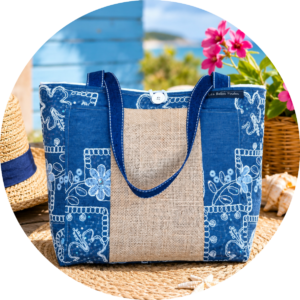 SAC FAIT MAIN EN TOILE DE JUTE DE CAFE RECYCLE LES BELLES POULES